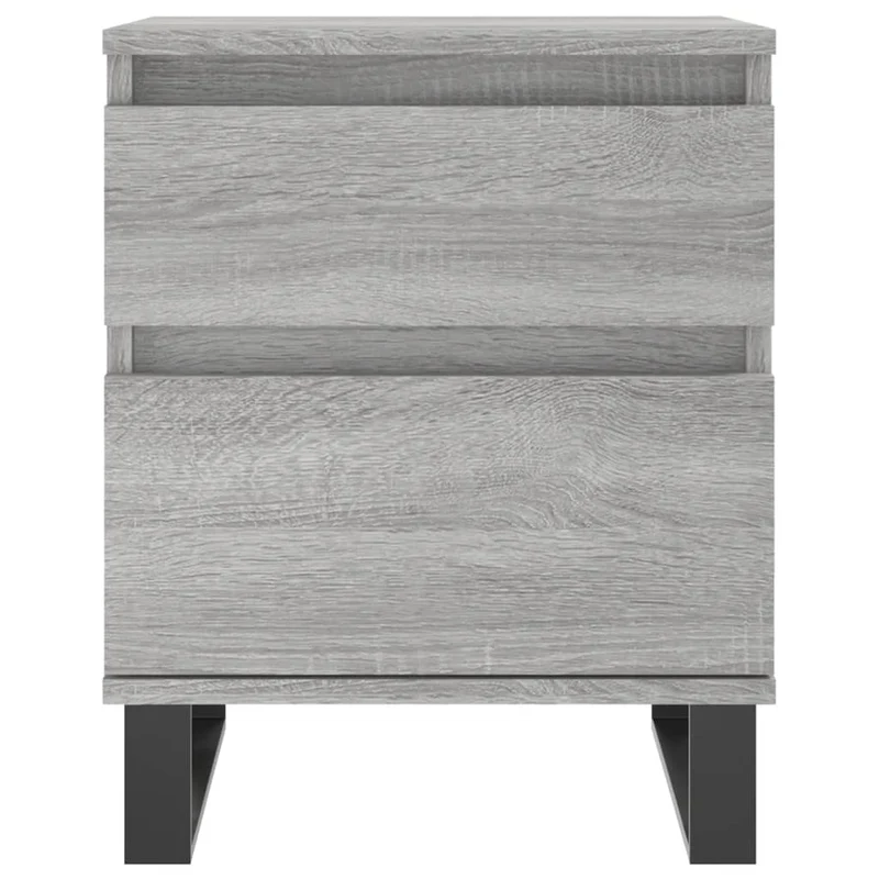 Table de chevet avec tiroir et compartiment avec porte 40 x 35 x 50 cm bois d’ingénierie gris DEC034622