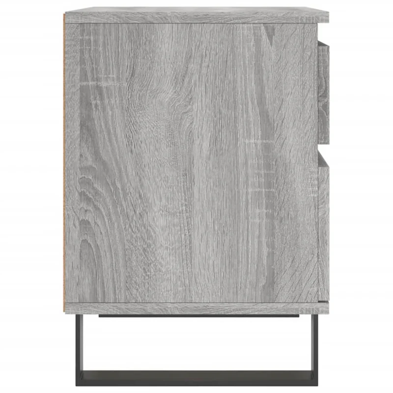 Table de chevet avec tiroir et compartiment avec porte 40 x 35 x 50 cm bois d’ingénierie gris DEC034622