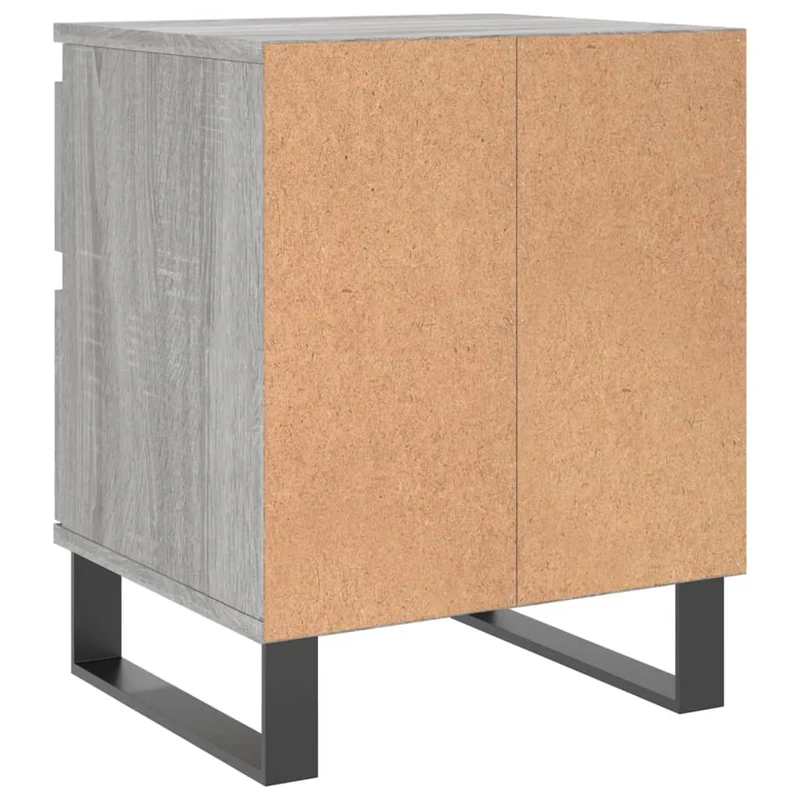 Table de chevet avec tiroir et compartiment avec porte 40 x 35 x 50 cm bois d’ingénierie gris DEC034622
