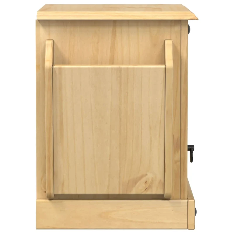 Table de chevet avec tiroir et compartiment avec porte 45 x 35 x 47,5 cm bois de pin massif DEC033902