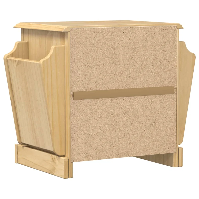Table de chevet avec tiroir et compartiment avec porte 45 x 35 x 47,5 cm bois de pin massif DEC033902