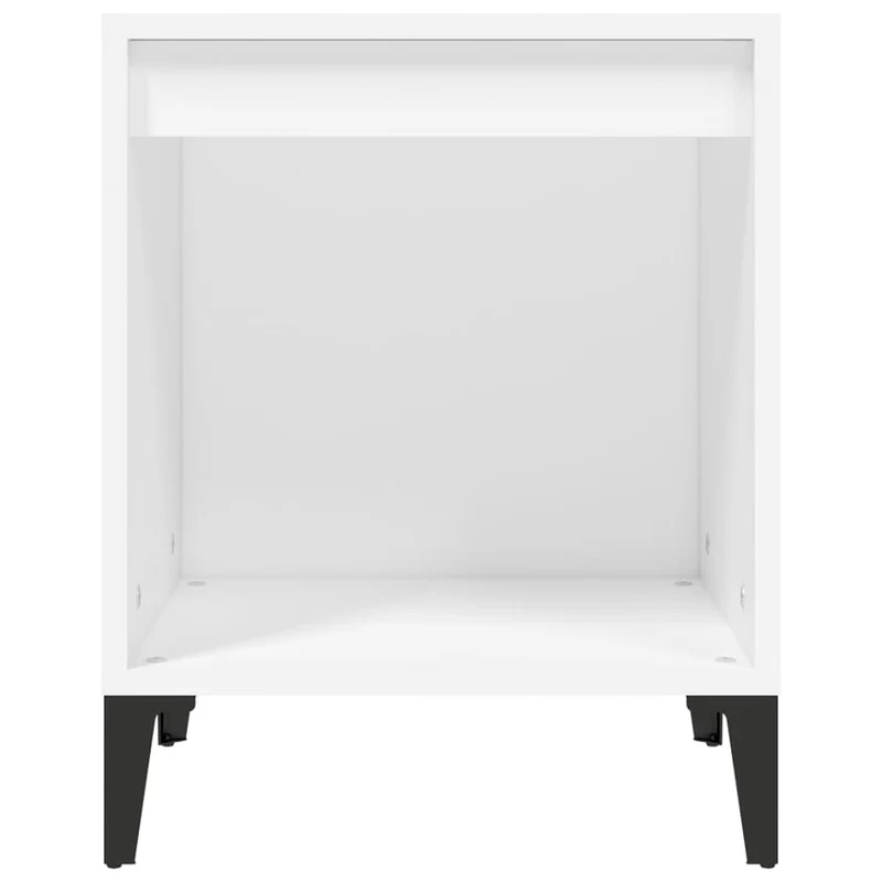 Table de chevet avec espace de rangement 40 x 35 x 50 cm bois d'ingénierie et métal DEC033363