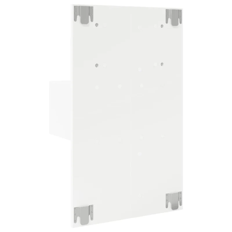 Table de chevet murale avec lumières LED avec tiroir 48,5 x 32,5 x 80 cm en bois d'ingénierie blanc DEC034162