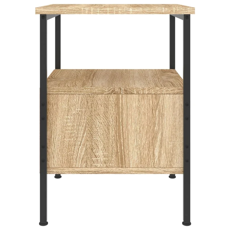Table de chevet avec tiroir et étagère 34 x 36 x 50 cm bois d'ingénierie couleur chêne DEC033806