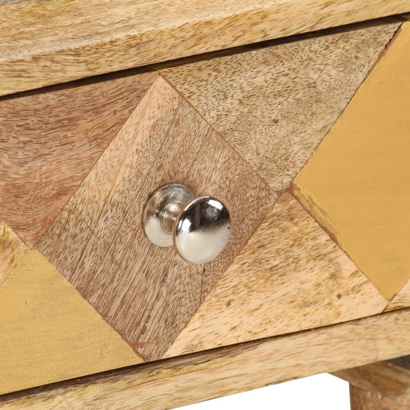 Table de chevet avec tiroir 43 x 30 x 58 cm bois de manguier massif DEC033016