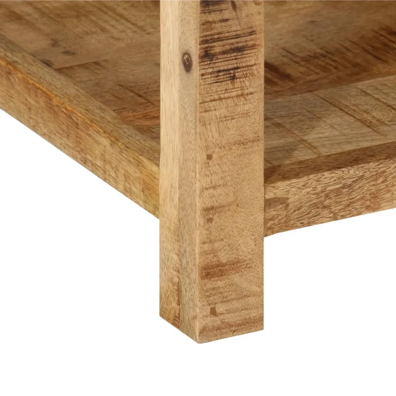 Table de chevet avec tiroir et étagère 40 x 40 x 50 cm bois de manguier massif DEC033011