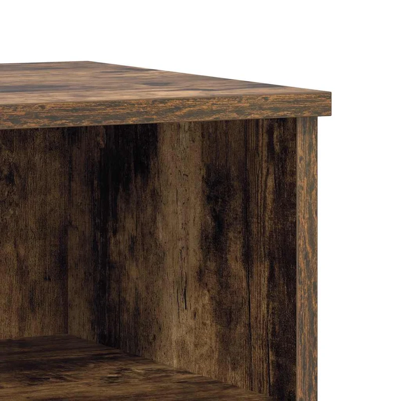 Table de chevet avec tiroir et compartiment ouvert 40 x 35 x 50 cm bois d’ingénierie marron et métal DEC033592