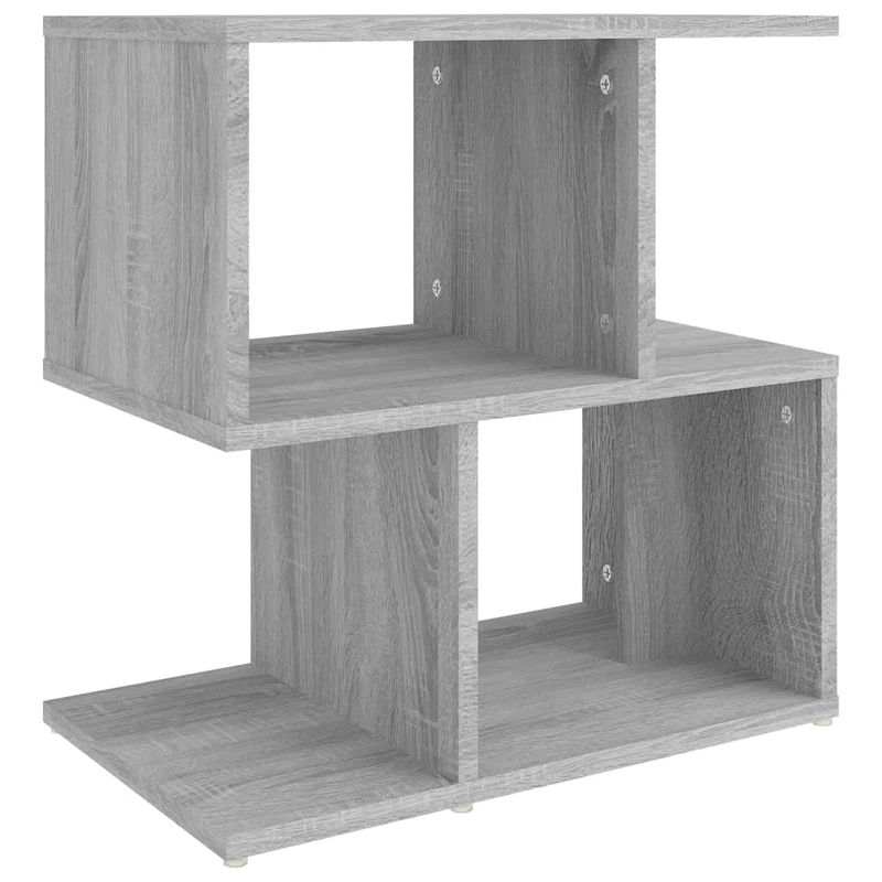 Lot de 2 tables de chevet avec étagères 50 x 30 x 51,5cm bois d'ingénierie gris DEC032898