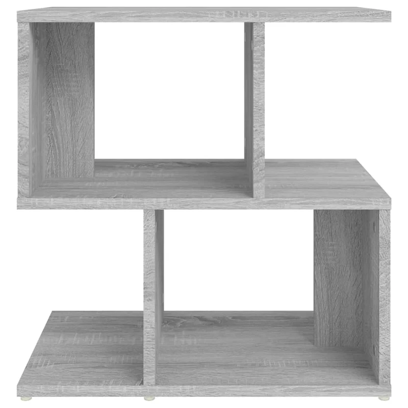 Lot de 2 tables de chevet avec étagères 50 x 30 x 51,5cm bois d'ingénierie gris DEC032898