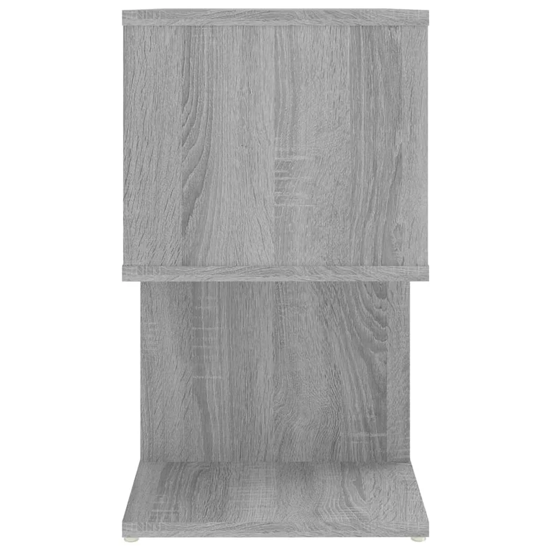 Lot de 2 tables de chevet avec étagères 50 x 30 x 51,5cm bois d'ingénierie gris DEC032898