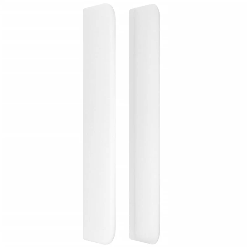 Tête de lit accessoire couchage chambre à coucher meuble avec rebord latéral 93 x 16 x 118/128 cm synthétique blanc TDL0205767