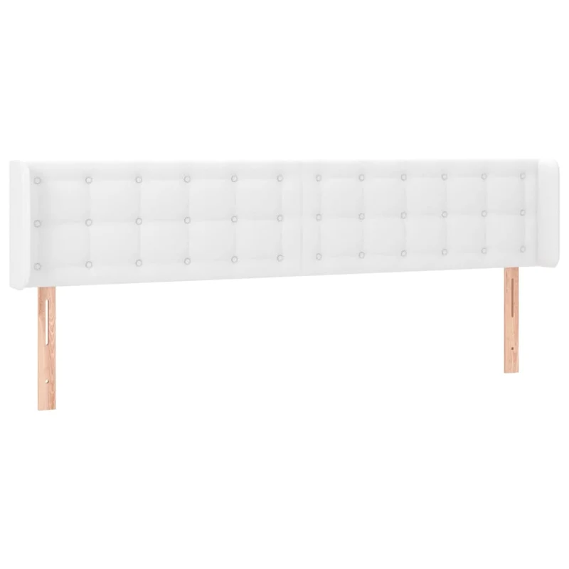 Tête de lit accessoire couchage chambre à coucher meuble à LED 183 x 16 x 78/88 cm synthétique blanc TDL0201935