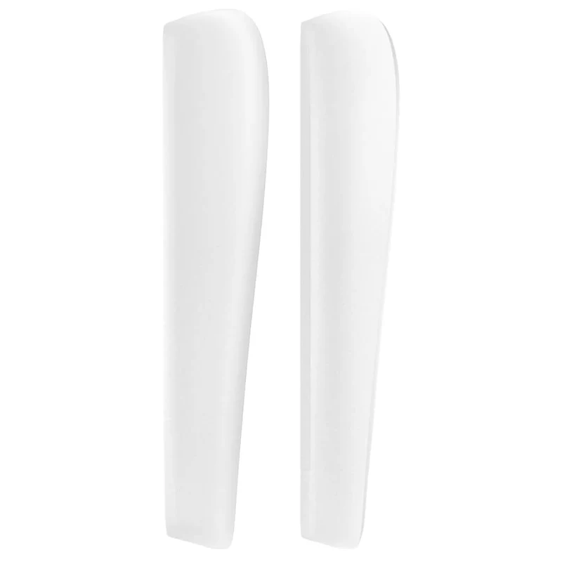Tête de lit accessoire couchage chambre à coucher meuble avec rebord latéral 93 x 23 x 118/128 cm synthétique blanc TDL0205762