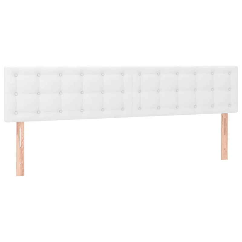 Tête de lit accessoire couchage chambre à coucher meuble 2 parties 90 x 5 x 78/88 cm synthétique blanc TDL0206582