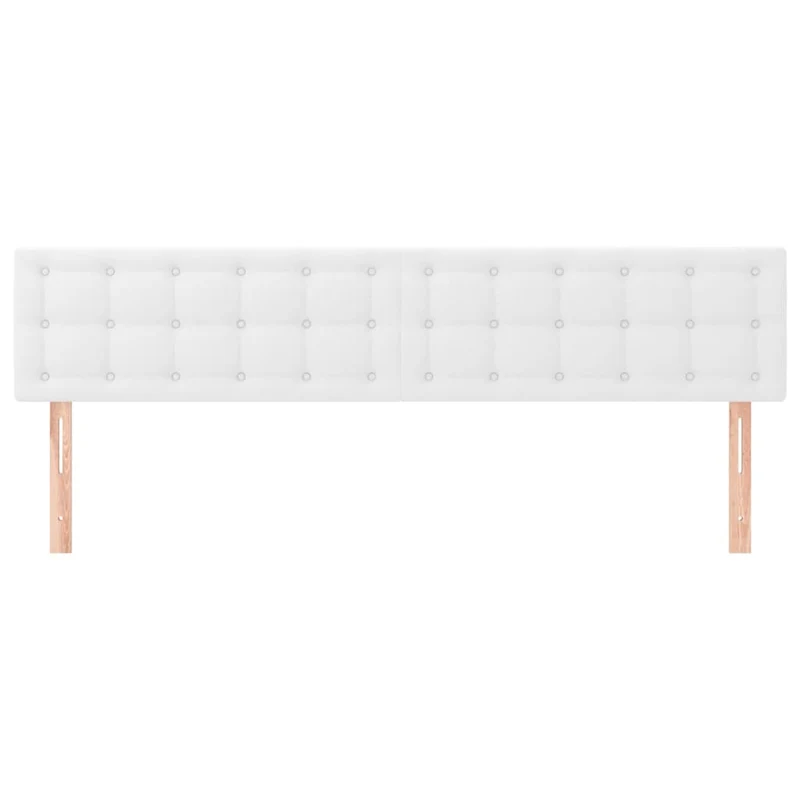 Tête de lit accessoire couchage chambre à coucher meuble 2 parties 90 x 5 x 78/88 cm synthétique blanc TDL0206582