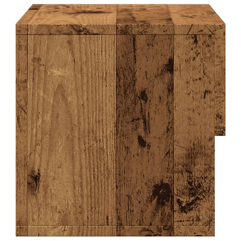 Table de chevet murale avec tiroir et étagère 46 x 29,5 x 30 cm bois d'ingénierie marron vieilli DEC034337
