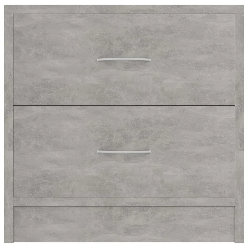 Table de chevet avec deux tiroirs 40 x 30 x 40 cm bois d'ingénierie gris DEC033978