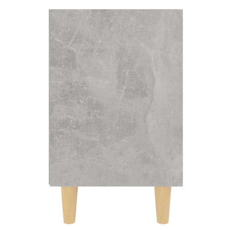 Table de chevet avec compartiments ouverts avec pieds en bois 40 x 30 x 50 cm bois d'ingénierie gris DEC033212