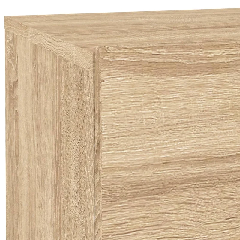 Table de chevet avec lumières LED et tiroirs 70 x 36 x 40,5 cm bois d'ingénierie couleur chêne DEC033188