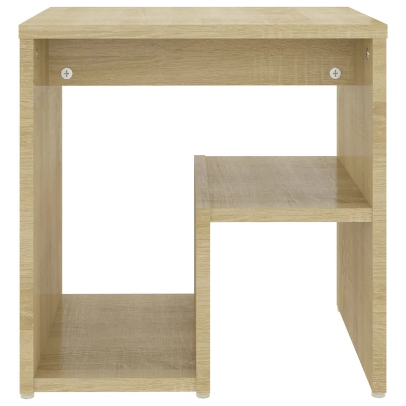 Lot de 2 tables de chevet avec étagère 40 x 30 x 40cm bois d'ingénierie couleur chêne DEC035878