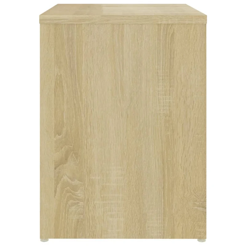 Lot de 2 tables de chevet avec étagère 40 x 30 x 40cm bois d'ingénierie couleur chêne DEC035878