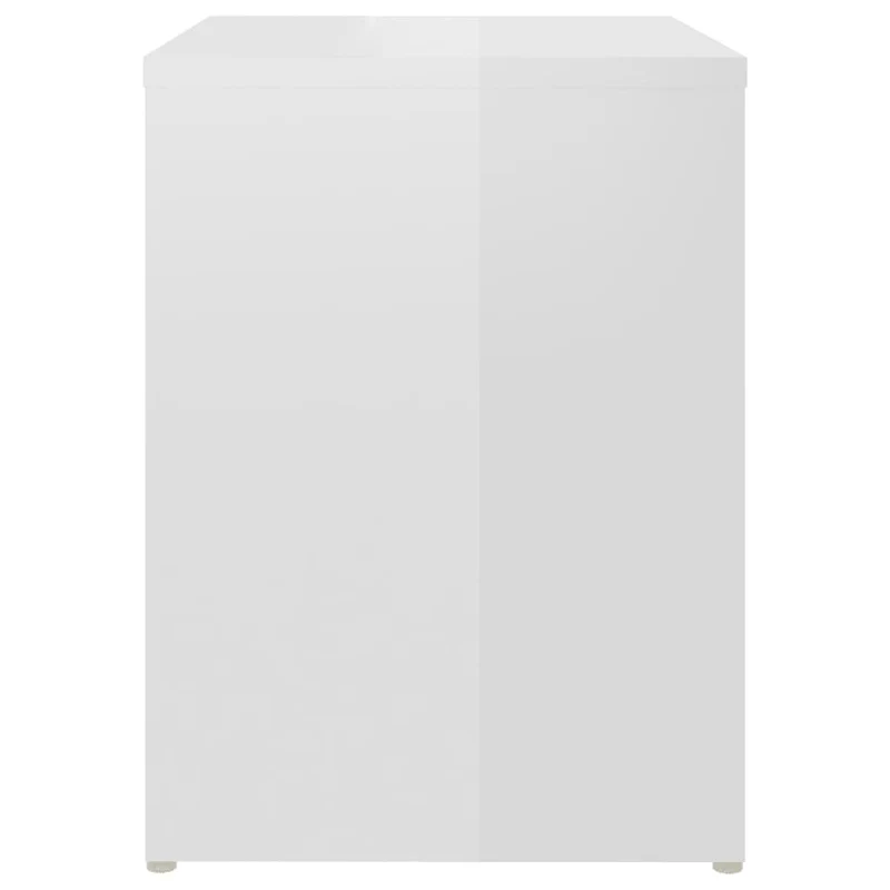 Lot de 2 tables de chevet avec étagère 40 x 30 x 40cm bois ingénierie blanc DEC035787