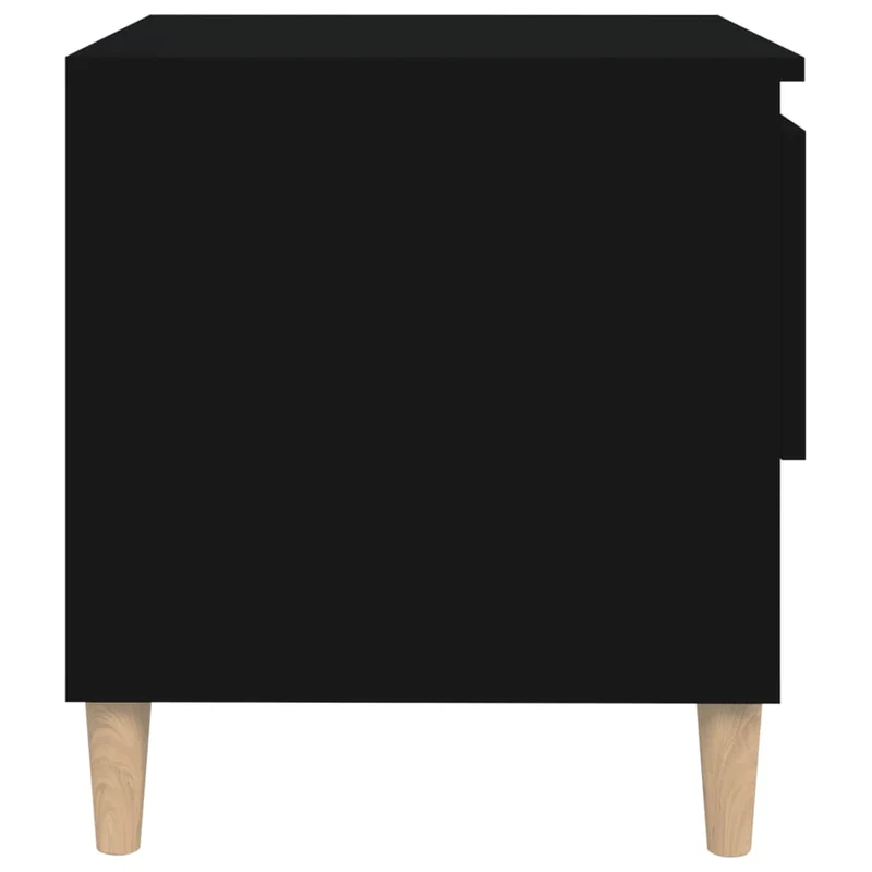 Lot de 2 tables de chevet avec tiroir et compartiment ouvert 50 x 46 x 50 cm bois d’ingénierie noir DEC035608