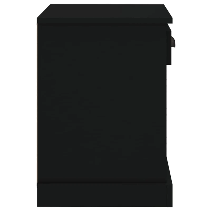 Lot de 2 tables de chevet avec tiroir et 3 compartiments 43 x 36 x 50 cm bois d'ingénierie noir DEC035596