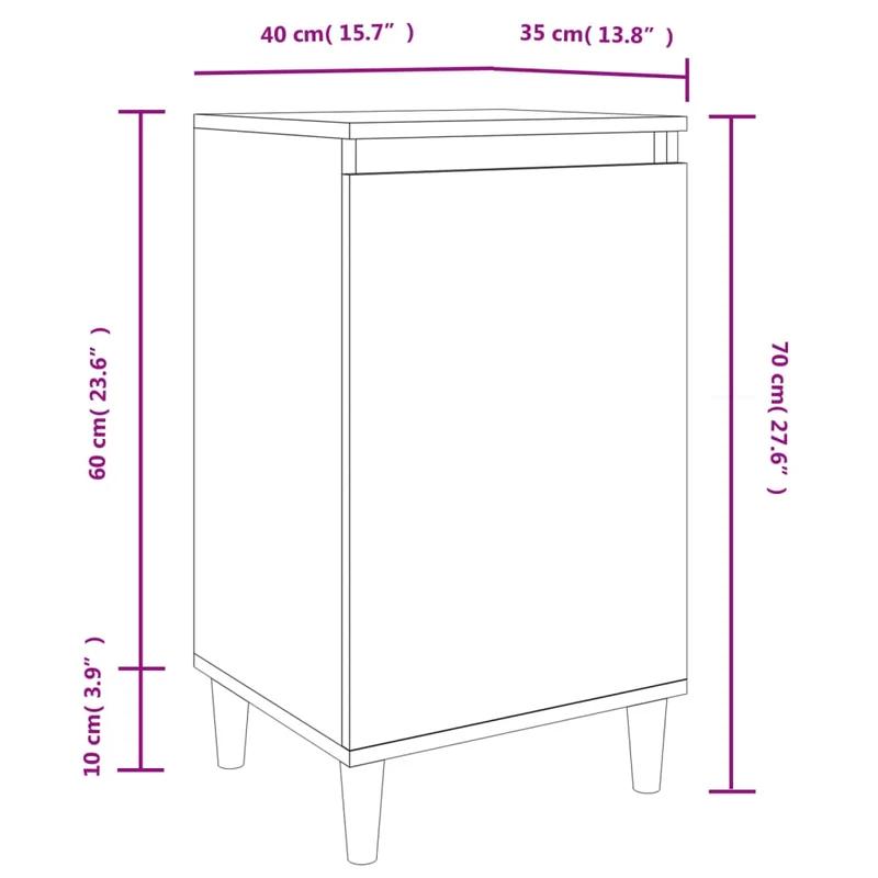 Lot de 2 tables de chevet avec compartiment avec porte 40 x 35 x 70 cm bois d'ingénierie noir DEC035568