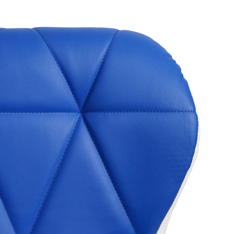 2x tabourets de bar chaise de comptoir hauteur réglable en synthétique bleu cadre en acier chromé 04_0000112