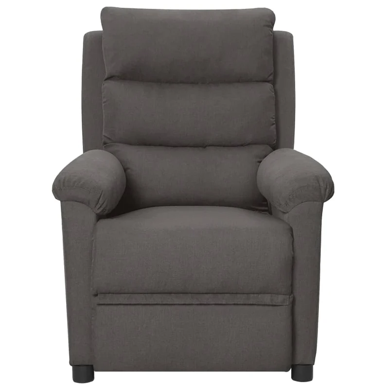 Fauteuil relax TV fonction d'inclinaison électrique très confortable en tissu gris foncé DEC028353