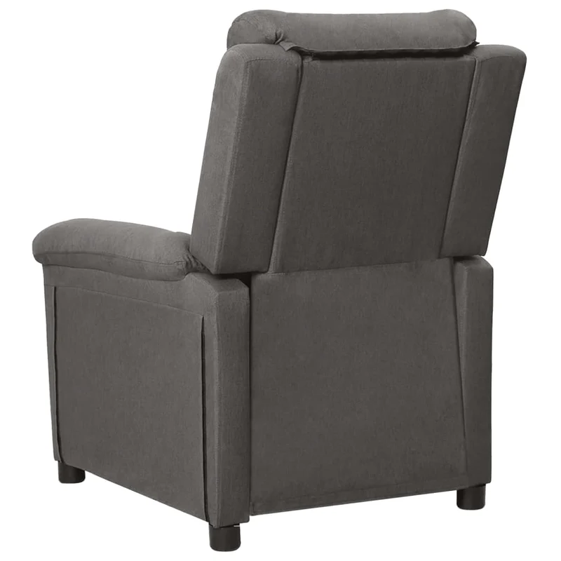 Fauteuil relax TV fonction d'inclinaison électrique très confortable en tissu gris foncé DEC028353