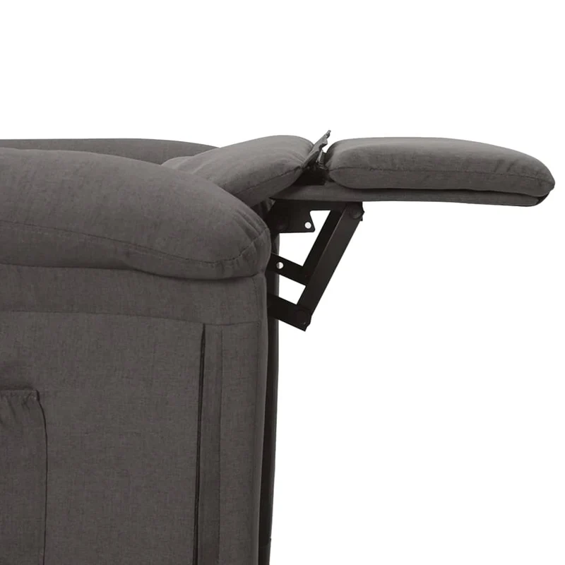 Fauteuil relax TV fonction d'inclinaison électrique très confortable en tissu gris foncé DEC028353