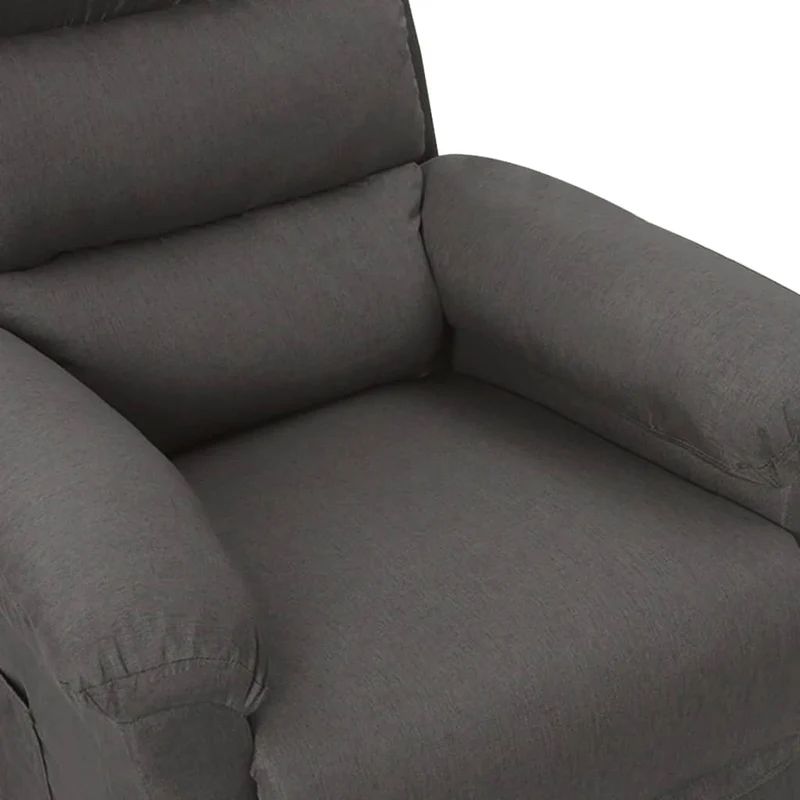 Fauteuil relax TV fonction d'inclinaison électrique très confortable en tissu gris foncé DEC028353