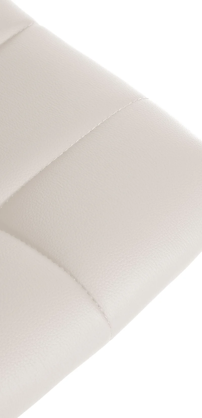 Lot de 2 tabourets de bar en synthétique blanc base métal noir mat réglable en hauteur et repose-pieds TDB10638
