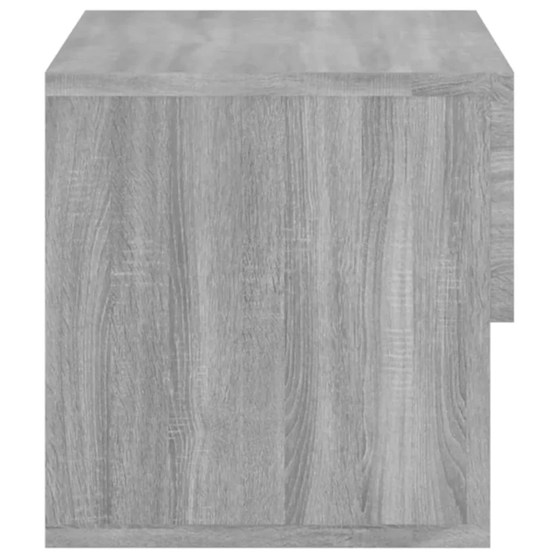 Lot de 2 tables de chevet murales avec tiroir et étagère 46 x 29,5 x 30 cm bois d'ingénierie gris DEC036106