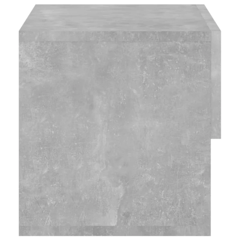 Lot de 2 tables de chevet murales avec tiroir et étagère en bois d'ingénierie gris DEC036079