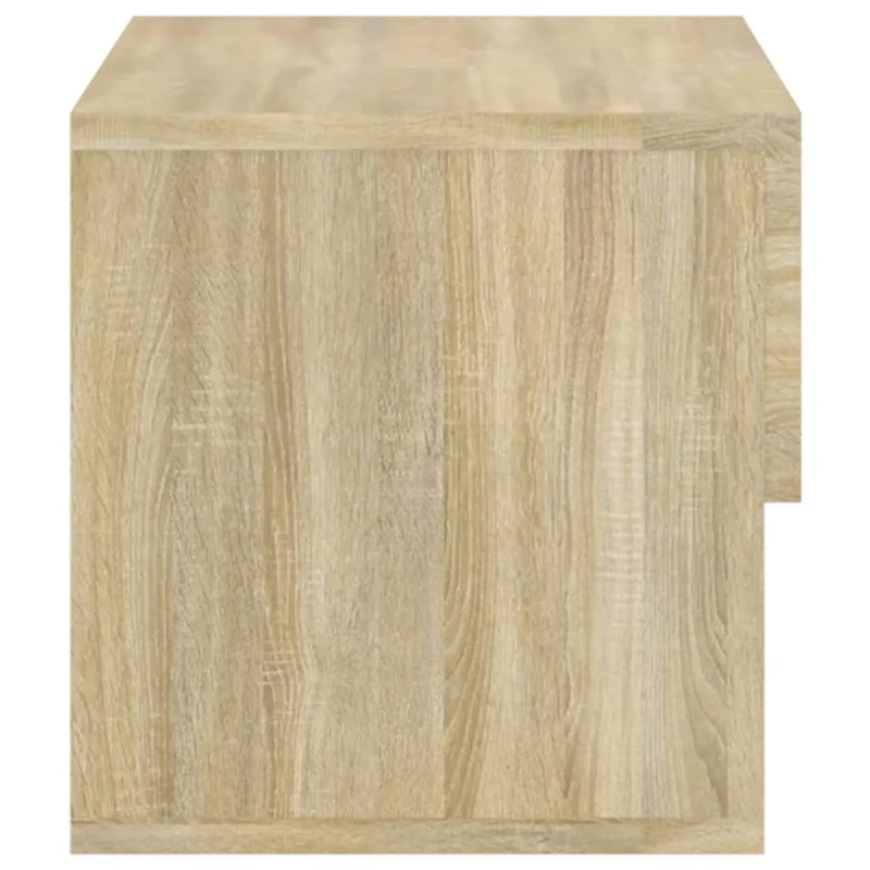 Lot de 2 tables de chevet murales avec tiroir et étagère en bois d'ingénierie couleur chêne DEC036067