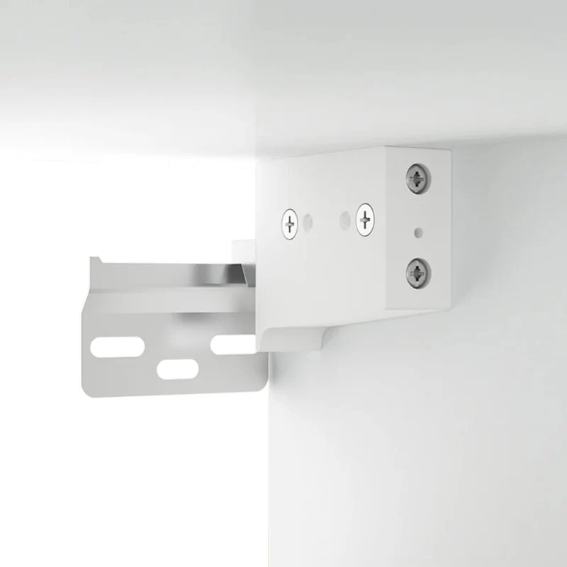 Lot de 2 tables de chevet murales avec compartiment avec porte 50 x 30 x 47 cm bois d'ingénierie blanc DEC036024