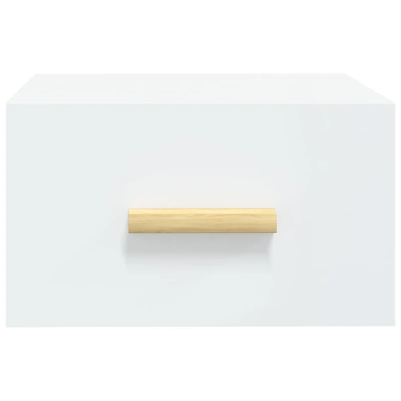 Lot de 2 tables de chevet murales avec tiroir 35 x 35 x 20 cm en bois d'ingénierie blanc DEC036019