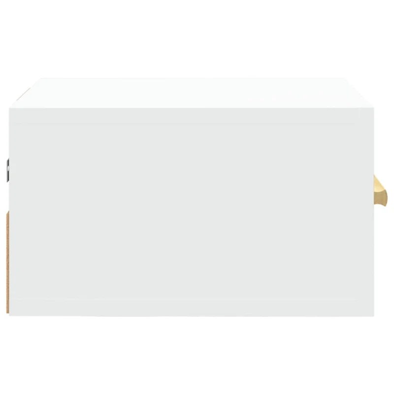 Lot de 2 tables de chevet murales avec tiroir 35 x 35 x 20 cm en bois d'ingénierie blanc DEC036019