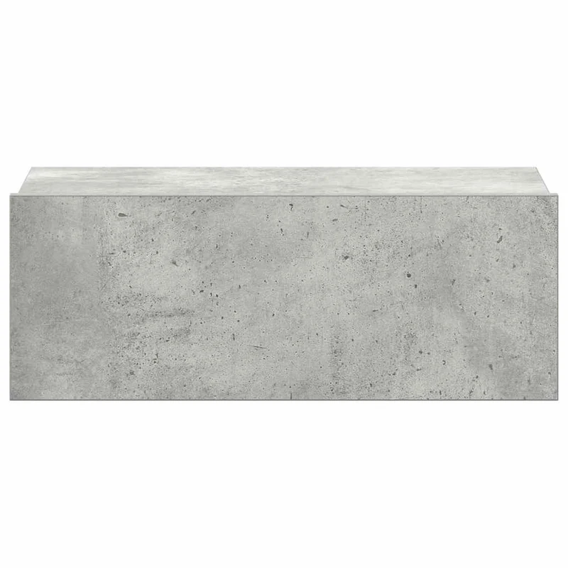 Lot de 2 tables de chevet murale avec tiroir 40 x 30 x 15 cm en bois d'ingénierie gris DEC035997