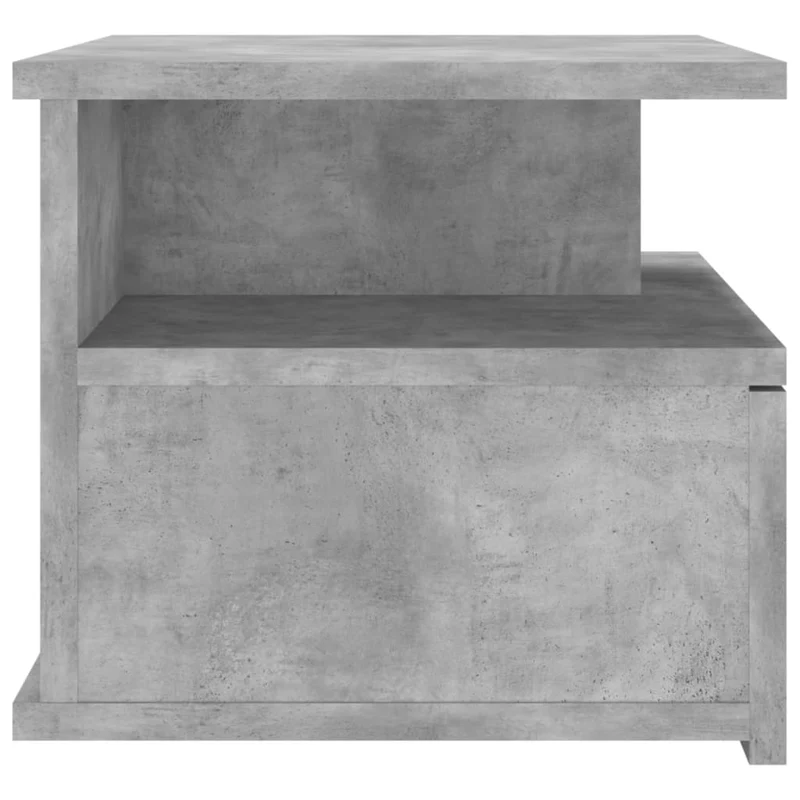 Lot de 2 tables de chevet murale 40 x 31 x 27 cm avec tiroir et étagère en bois d'ingénierie gris DEC035996
