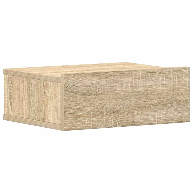 Lot de 2 tables de chevet murale avec tiroir 40 x 30 x 15 cm bois ingénierie couleur chêne DEC035994