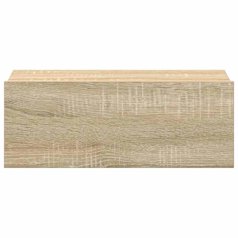 Lot de 2 tables de chevet murale avec tiroir 40 x 30 x 15 cm bois ingénierie couleur chêne DEC035994