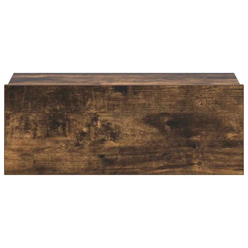 Lot de 2 tables de chevet murale avec tiroir 40 x 30 x 15 cm bois d'ingénierie marron DEC035990