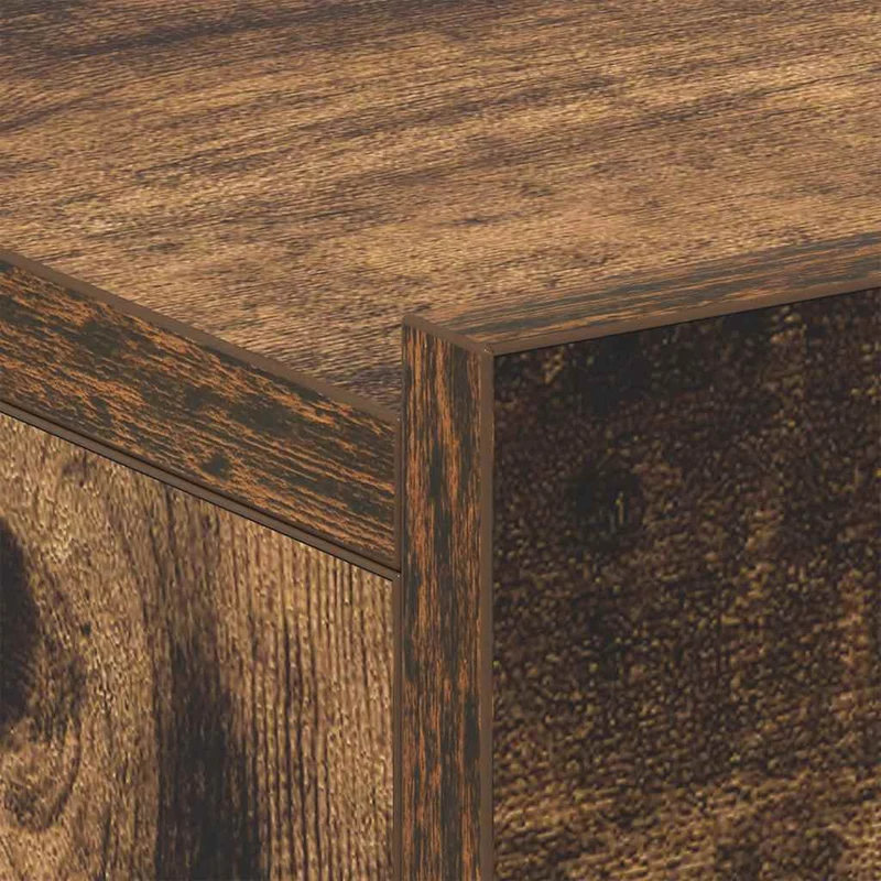 Lot de 2 tables de chevet murale avec tiroir 40 x 30 x 15 cm bois d'ingénierie marron DEC035990