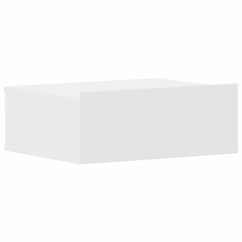 Lot de 2 tables de chevet murale 40 x 30 x 15 cm avec tiroir en bois d’ingénierie blanc DEC035989