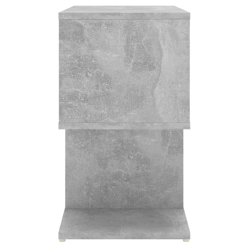 Lot de 2 tables de chevet avec étagères 50 x 30 x 51,5cm bois d'ingénierie gris DEC035913