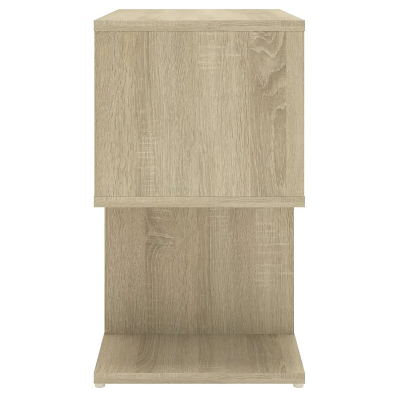Lot de 2 tables de chevet avec étagères 50 x 30 x 51,5cm bois ingénierie couleur chêne DEC035894